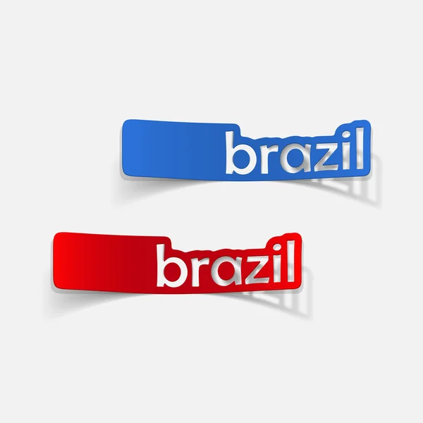 Brazilië inscripties — Stockvector