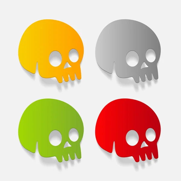 Skull design elements — Stock Vector