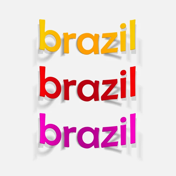 Realistische ontwerpelement: Brazilië — Stockvector