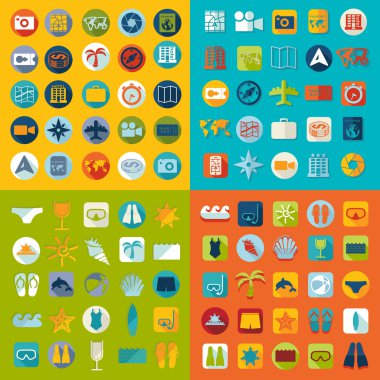 Yaz turizm simgeler kümesi