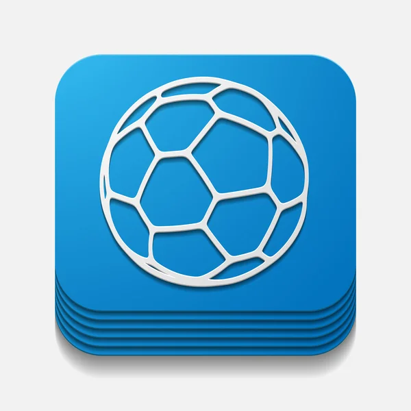 サッカー ボール ボタン セット — ストックベクタ