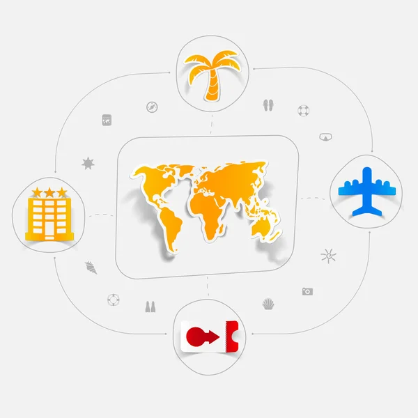 Set van zomer toerisme pictogrammen — Stockvector