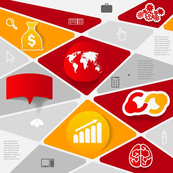 Geometrische Infografik für Unternehmen — Stockvektor