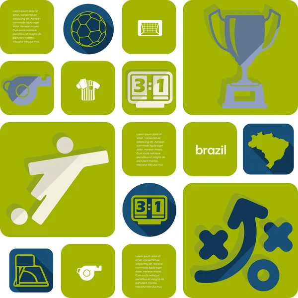 Football, infographie du football — Image vectorielle