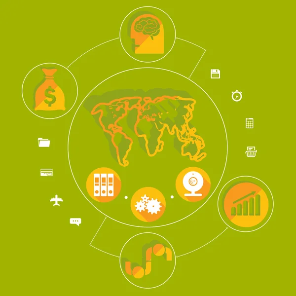 Infográfico plano de negócios — Vetor de Stock