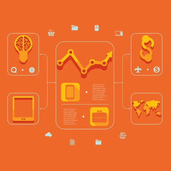 Infográfico plano de negócios — Vetor de Stock