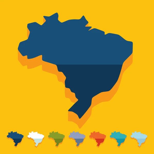 Icono Brasil — Vector de stock