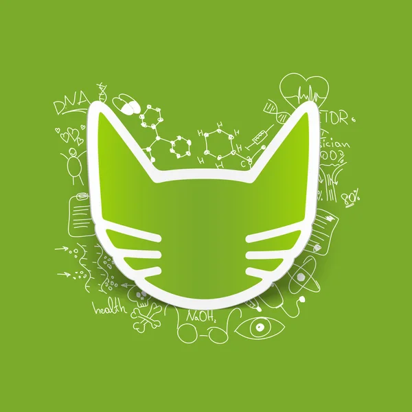 Cat sticker — Stock Vector
