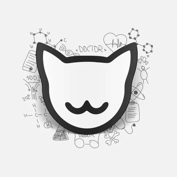 Pegatina de gato — Vector de stock