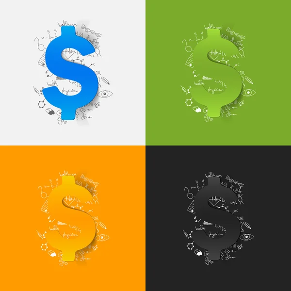 Dinero pegatinas conjunto — Vector de stock