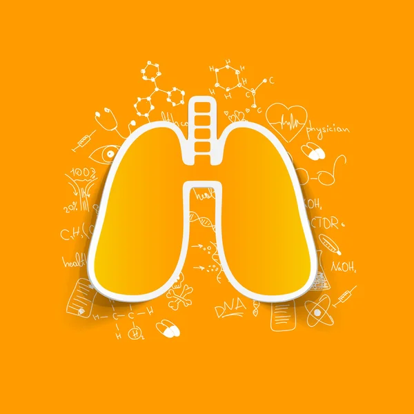 Lung sticker — Stock Vector