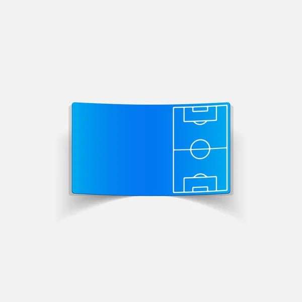 Fútbol campo de juego elemento de diseño — Vector de stock