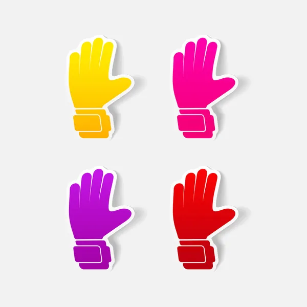 Gants élément design — Image vectorielle