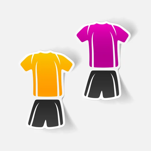 Futebol elemento de design de vestuário — Vetor de Stock