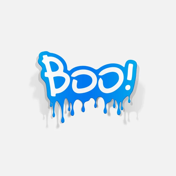 Boo nápis designový prvek — Stockový vektor