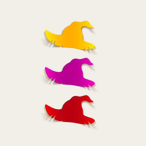 魔女の帽子のデザイン要素 — ストックベクタ