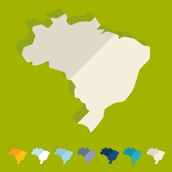 Płaska konstrukcja: Brazylia — Wektor stockowy