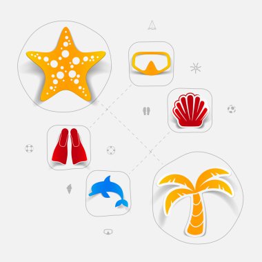 Yaz turizm simgeler kümesi