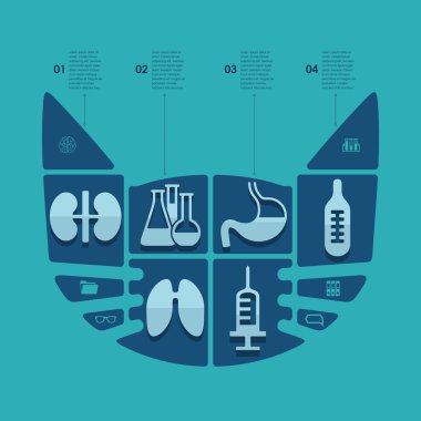 Veteriner düz simgeler kümesi