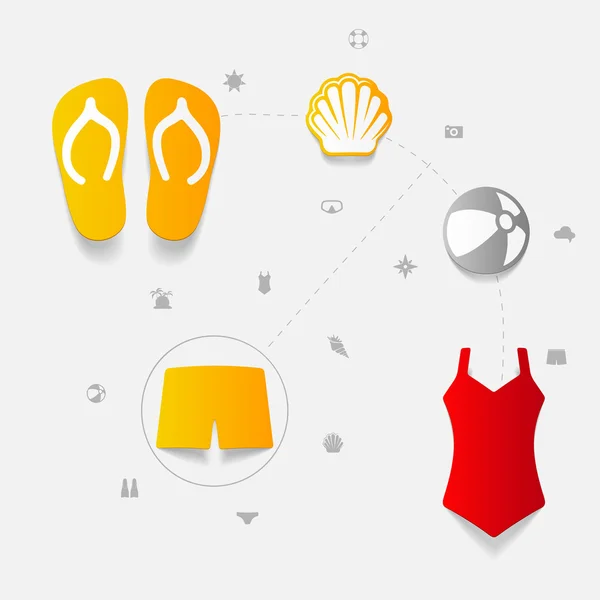 Set of summer tourism icons — Stock Vector