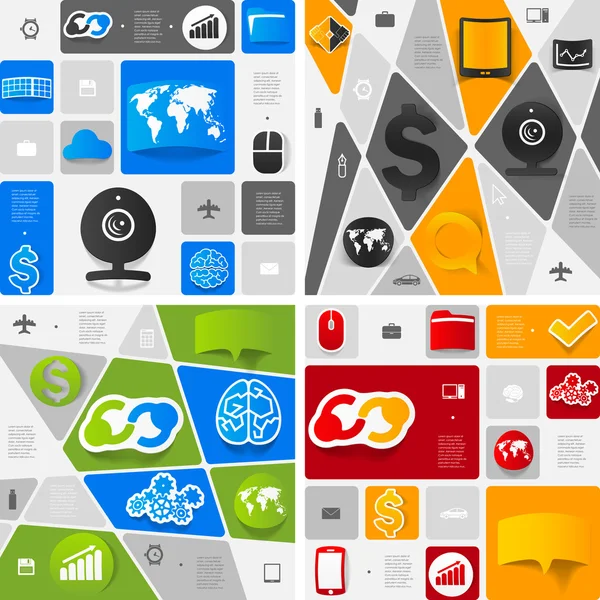 Geometrische Infografik für Unternehmen — Stockvektor