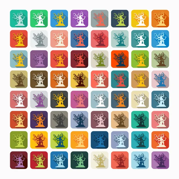 Tree icon set — Stock Vector