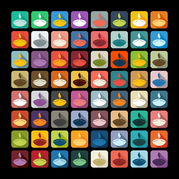 Juego de iconos de lámpara — Vector de stock