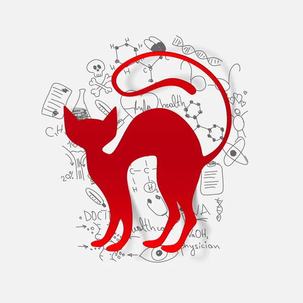 Kedi sticker — Stok Vektör