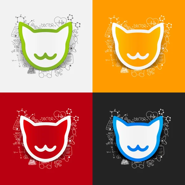 Set of cat stckers — Stock Vector