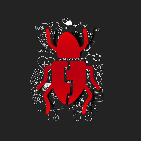 Beetle sticker — Stock Vector