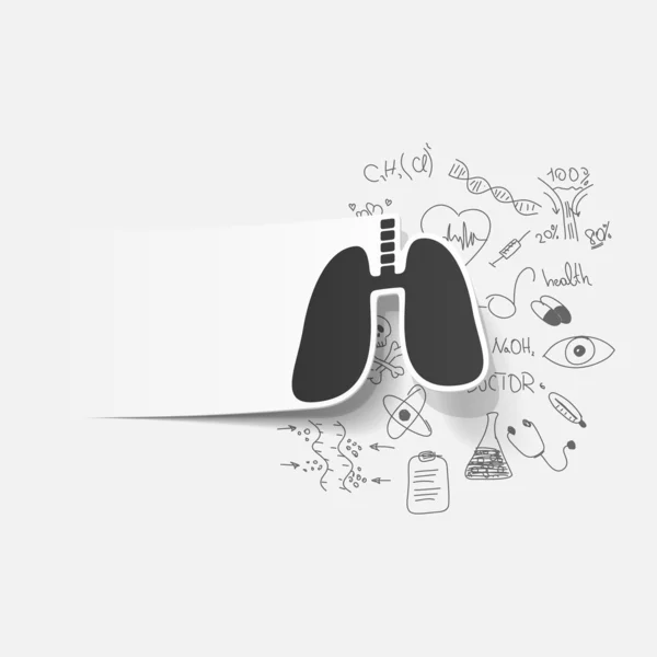 Lunge mit medizinischen Formeln — Stockvektor