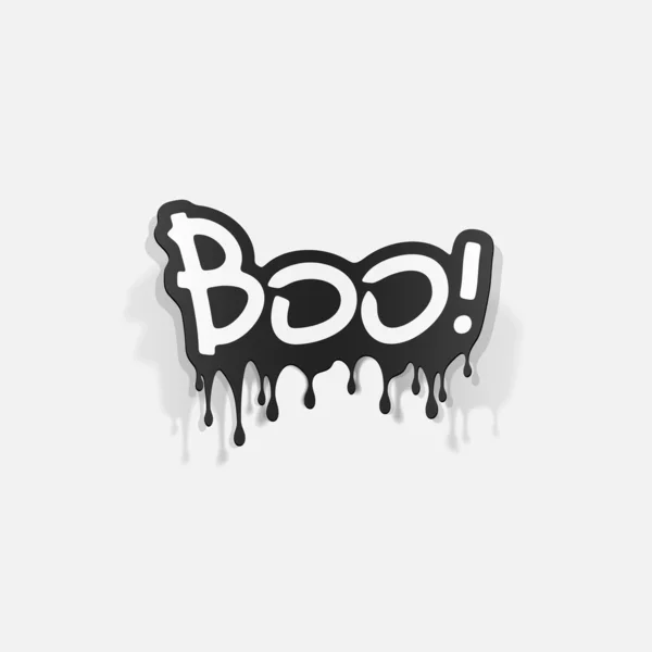 Boo nápis prvek — Stockový vektor
