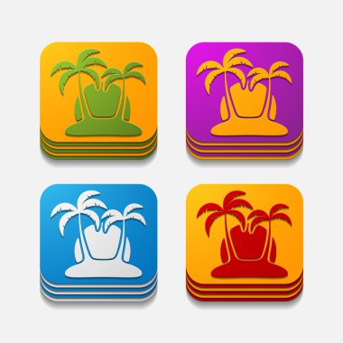 kare düğme: palm