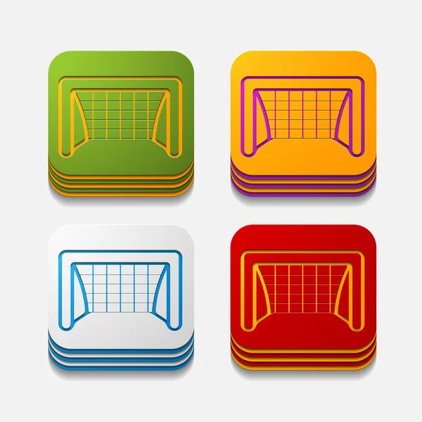 Square button: gate — Stock Photo, Image