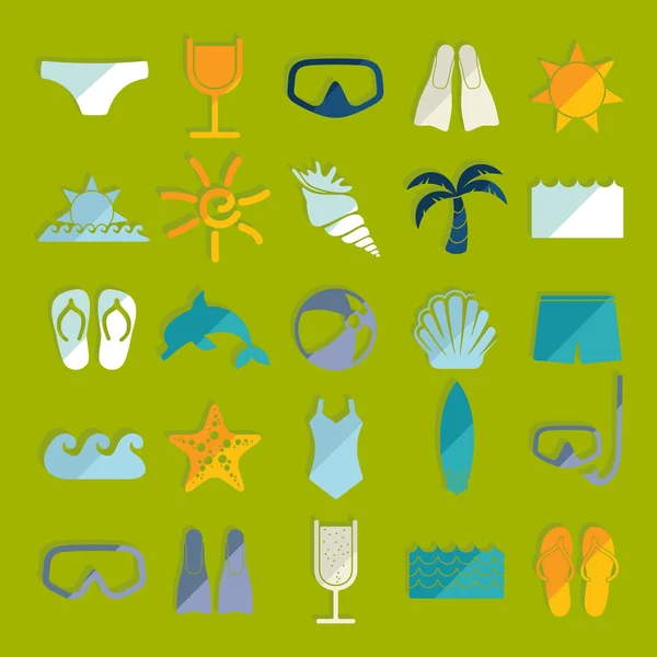 Set van zomer toerisme pictogrammen — Stockfoto