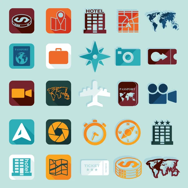 Set of summer tourism icons — Stock Photo, Image