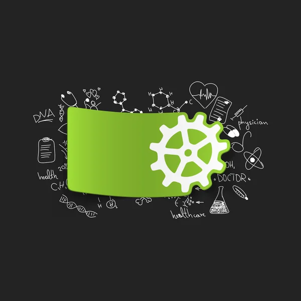 Drawing medical formulas: cogwheel — Stock Photo, Image