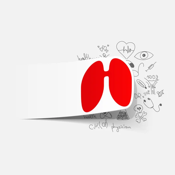 Dibujo de fórmulas médicas: pulmón — Foto de Stock