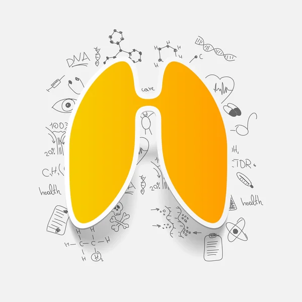 Drawing medical formulas: lung — Stock Photo, Image