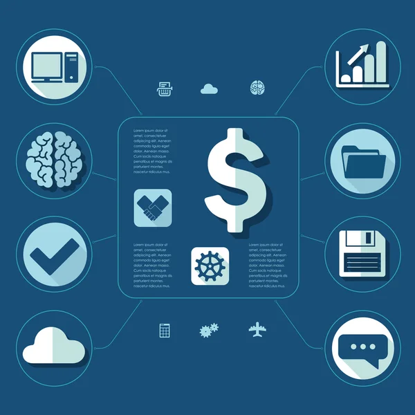 Infográfico plano de negócios — Fotografia de Stock