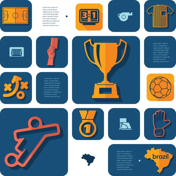 Fútbol, infografía de fútbol — Foto de Stock