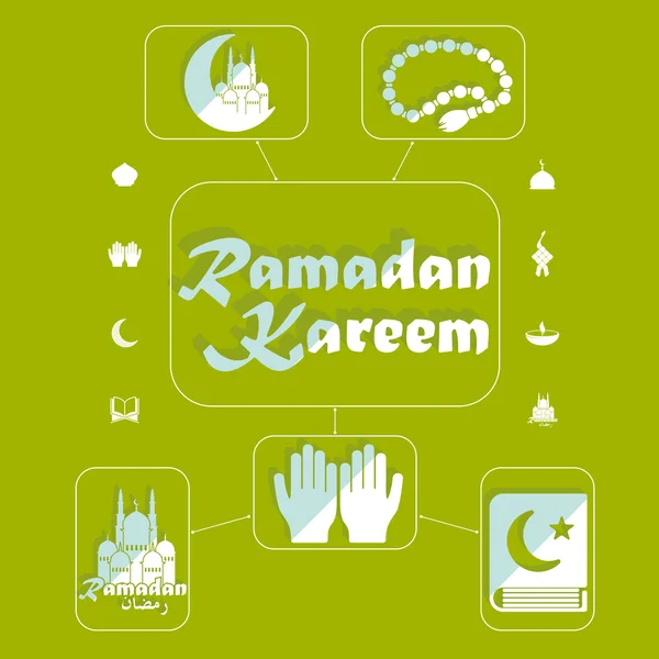 Platte infographic: ramadan kareem — Stockfoto