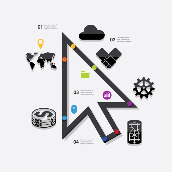 Infografía empresarial — Foto de Stock