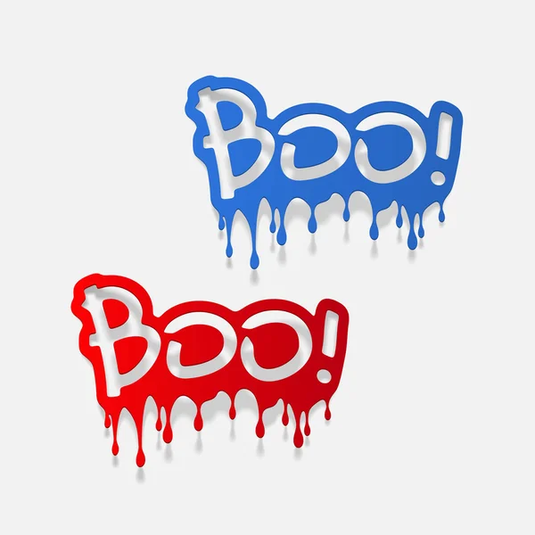 Realistic design element: boo — Stock Photo, Image