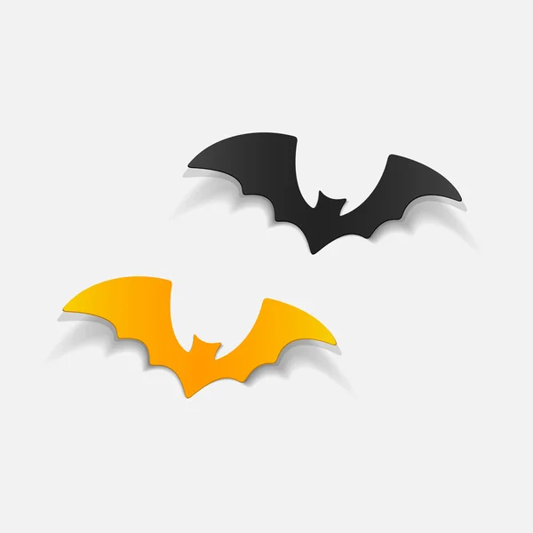 Elemento di design realistico: pipistrello — Foto Stock