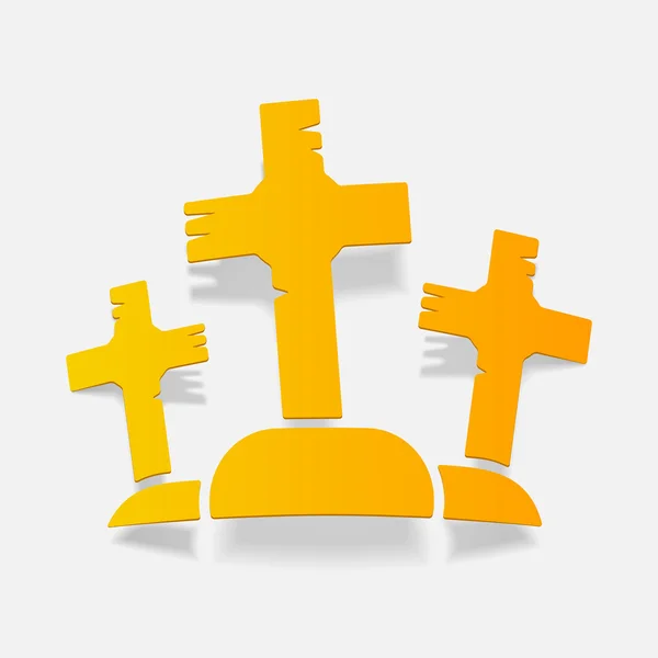 Realistic design element: tombstone — Stock Photo, Image