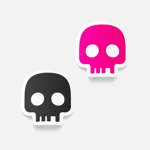 Realistic design element: skull — Stock Photo, Image