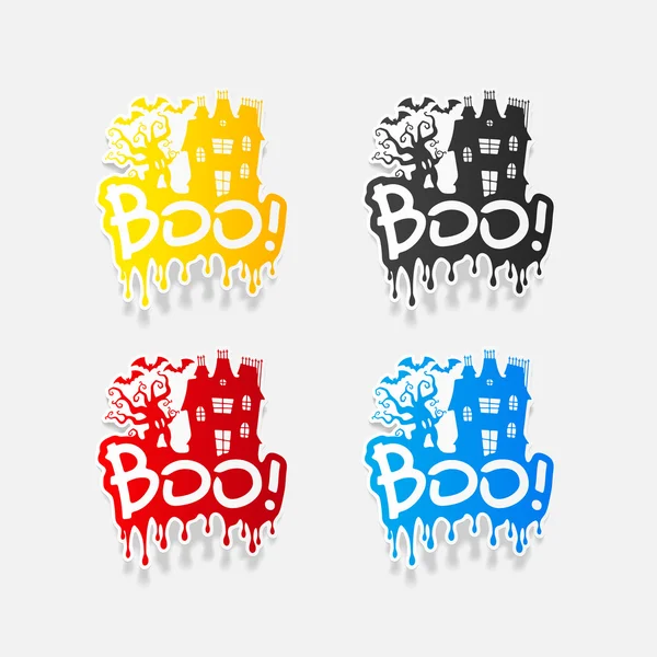 Realistic design element: boo — Stock Photo, Image