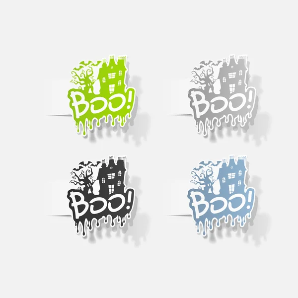 Elemento de design realista: boo — Fotografia de Stock