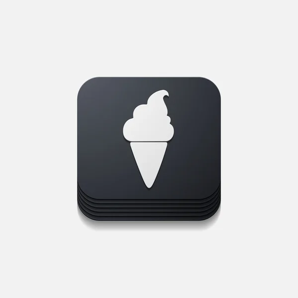 Square button: ice — Stock Photo, Image